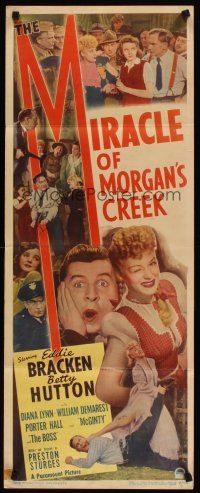 4g486 MIRACLE OF MORGAN'S CREEK insert '43 Preston Sturges, Eddie Bracken, Betty Hutton!