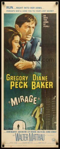 4g487 MIRAGE insert '65 is the key to Gregory Peck's secret in his mind, or in Diane Baker's arms?