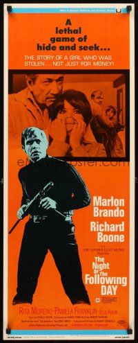 4g501 NIGHT OF THE FOLLOWING DAY insert '69 Marlon Brando, Richard Boone & Rita Moreno!