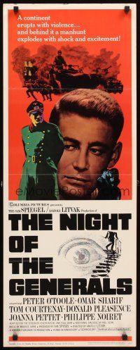 4g502 NIGHT OF THE GENERALS insert '67 WWII officer Peter O'Toole in a unique manhunt across Europe!