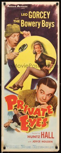 4g540 PRIVATE EYES insert '53 Leo Gorcey & The Bowery Boys are detectives, sexy Joyce Holden!
