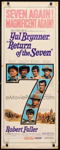 4g564 RETURN OF THE SEVEN insert '66 Yul Brynner reprises his role as master gunfighter!