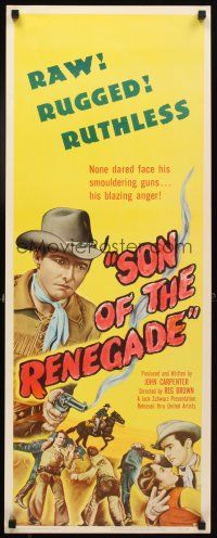 4g628 SON OF THE RENEGADE insert '53 none dared face his smouldering guns or his blazing anger!
