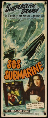 4g630 SOS SUBMARINE insert '48 story of 13 doomed men aboard a sunken sub & the women who waited!