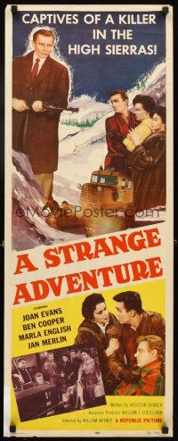 4g643 STRANGE ADVENTURE insert '56 they're captives of a ruthless killer in the High Sierras!
