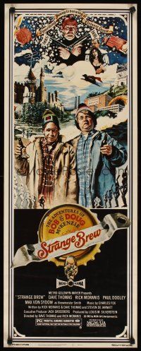 4g646 STRANGE BREW insert '83 art of hosers Rick Moranis & Dave Thomas with beer by John Solie!