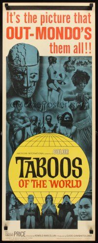 4g667 TABOOS OF THE WORLD insert '65 I Tabu, AIP, it's the picture that OUT-MONDO's them all!