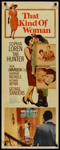 4g678 THAT KIND OF WOMAN insert '59 images of sexy Sophia Loren, Tab Hunter & George Sanders!
