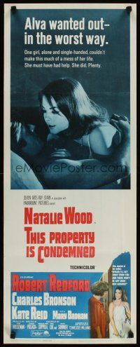 4g685 THIS PROPERTY IS CONDEMNED insert '66 close up of sexy Natalie Wood & Robert Redford in bed!
