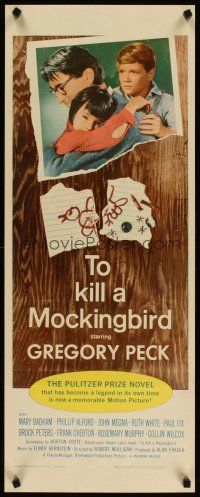 4g695 TO KILL A MOCKINGBIRD insert '62 Gregory Peck, from Harper Lee's classic novel!