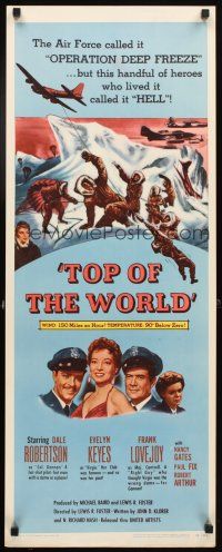 4g702 TOP OF THE WORLD insert '55 Robertson & Evelyn Keyes trapped on a crumbling island of ice!