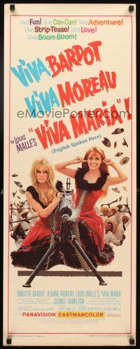 4g724 VIVA MARIA insert '66 Louis Malle, sexiest French babes Brigitte Bardot & Jeanne Moreau!