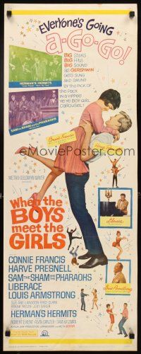 4g734 WHEN THE BOYS MEET THE GIRLS insert '65 Connie Francis, Liberace, Herman's Hermits!