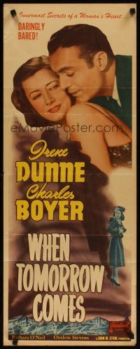 4g735 WHEN TOMORROW COMES insert R48 great romantic close up of Irene Dunne & Charles Boyer!