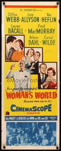 4g748 WOMAN'S WORLD insert '54 June Allyson, Clifton Webb, Van Heflin, Bacall, MacMurray, Dahl!