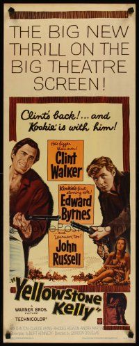 4g755 YELLOWSTONE KELLY insert '59 Clint Walker in the title role, Edward 'Kookie' Byrnes!