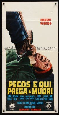 4g100 PECOS CLEANS UP Italian locandina '68 Pecos e qui: prega e muori, violent Casaro art!