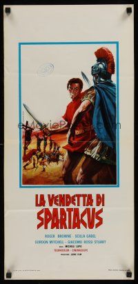 4g108 REVENGE OF SPARTACUS Italian locandina R70s La vendetta di Spartacus, Aller Roman art!