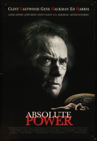 4k012 ABSOLUTE POWER DS 1sh '97 great image of star & director Clint Eastwood!