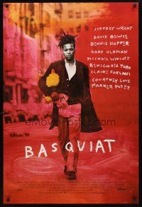 4k052 BASQUIAT DS 1sh '96 Jeffrey Wright as Jean Michel Basquiat, directed by Julian Schnabel!