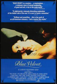 4k080 BLUE VELVET 1sh '86 directed by David Lynch, sexy Isabella Rossellini, Kyle McLachlan