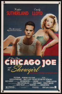4k116 CHICAGO JOE & THE SHOWGIRL 1sh '90 cool colorized image of Keifer Sutherland & Emily Lloyd!