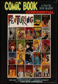 4k126 COMIC BOOK CONFIDENTIAL 1sh '89 cool comic parody art of top artists by Paul Mavrides!