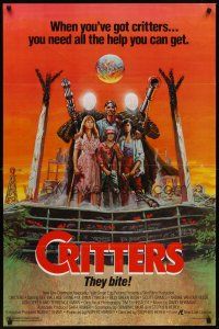 4k133 CRITTERS 1sh '86 the battle began in another galaxy and ends on Earth!