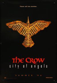4k139 CROW: CITY OF ANGELS teaser 1sh '96 Tim Pope directed, cool image of the bones of a crow!