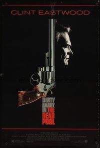 4k159 DEAD POOL 1sh '88 Clint Eastwood as tough cop Dirty Harry, cool gun image!