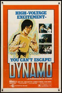 4k177 DYNAMO 1sh '80 Bruce Li is a powerhouse of action, high-voltage excitement you can't escape!