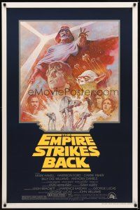 4k190 EMPIRE STRIKES BACK 1sh R81 George Lucas sci-fi classic, cool artwork by Tom Jung!