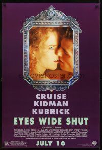 4k205 EYES WIDE SHUT advance DS 1sh '99 Stanley Kubrick, c/u of Tom Cruise & Nicole Kidman!