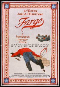 4k207 FARGO DS 1sh '96 a homespun murder story from the Coen Brothers, great artwork!