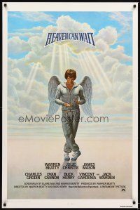 4k264 HEAVEN CAN WAIT 1sh '78 art of angel Warren Beatty wearing sweats, football!