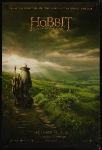4k273 HOBBIT: AN UNEXPECTED JOURNEY teaser DS 1sh '12 cool image of Ian McKellen as Gandalf!