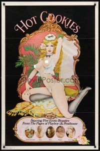 4k277 HOT COOKIES 1sh '77 five beauties from the pages of Playboy & Penthouse, sexy Penelope art!