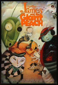 4k317 JAMES & THE GIANT PEACH DS 1sh '96 Walt Disney stop-motion fantasy cartoon, Lane Smith art!