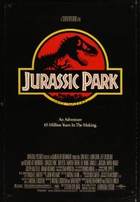 4k325 JURASSIC PARK DS 1sh '93 Spielberg, Richard Attenborough re-creates dinosaurs!