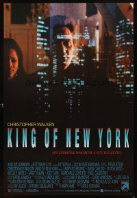 4k330 KING OF NEW YORK 1sh '90 Christopher Walken, directed by Abel Ferrara!