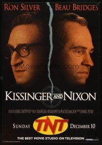 4k334 KISSINGER & NIXON TV 1sh '95 Ron Silver & Beau Bridges in title roles!