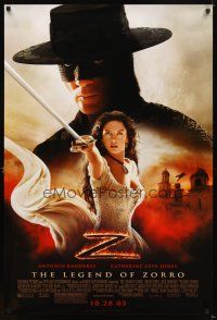 4k350 LEGEND OF ZORRO advance DS 1sh '05 Antonio Banderas is Zorro, sexy Catherine Zeta-Jones!