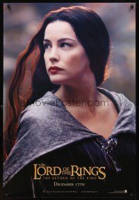 4k377 LORD OF THE RINGS: THE RETURN OF THE KING Arwen style teaser DS 1sh '03 sexy Liv Tyler as Arwen!