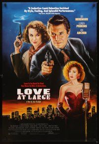 4k382 LOVE AT LARGE 1sh '90 film noir artwork of Tom Berenger, Elizabeth Perkins, Anne Archer!