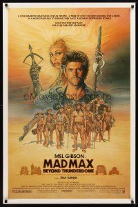 4k391 MAD MAX BEYOND THUNDERDOME 1sh '85 art of Mel Gibson & Tina Turner by Richard Amsel!