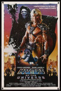 4k405 MASTERS OF THE UNIVERSE 1sh '87 Dolph Lundgren as He-Man, great Drew Struzan art!