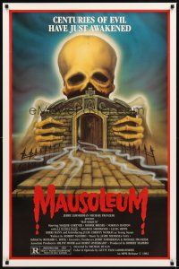 4k414 MAUSOLEUM 1sh '83 Marjoe Gortner, Bobbie Bresee, cool skeleton horror artwork!