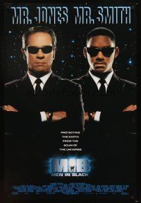 4k418 MEN IN BLACK int'l DS 1sh '97 Will Smith & Tommy Lee Jones close-up!