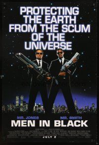 4k417 MEN IN BLACK advance DS 1sh '97 Will Smith & Tommy Lee Jones protecting Earth!