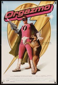 4k469 ORGAZMO Canadian 1sh '97 Trey Parker and Matt Stone, wacky sci-fi superhero!